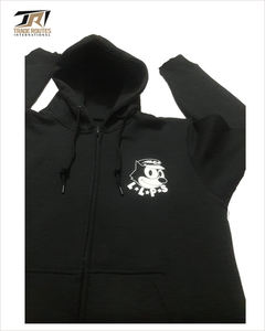 Sudadera con capucha unisex con cremallera y logotipo personalizado para invierno, el mejor GSM grueso poliéster/algodón bajo MOQ estilo ajustado - Product Image 3