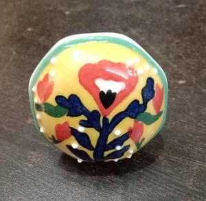 Multicolor Flat Ceramic <b>Door</b> and Drawer Knobs Luxury Kids Kitchen Cabinet Hardware and Dresser Pulls for Bedroom & Exterior Use - Product Image 2