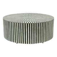 Table basse florale ronde moderne avec incrustation d'os pour chambre à coucher salon pour meubles de maison utilisation de salle de bain armoires de style rustique
