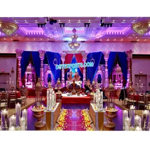 Grand Hindu Ceremony Wedding Stage Decor Indian and Asian Wedding Traditional Stages Latest Royal Stage Decor For Grand Wedding