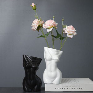 Statue de fleur en céramique, pot de fleurs en forme de corps féminin <span class=keywords><strong>Sexy</strong></span>, pour cadeaux d'anniversaire, décoration de bureau, de maison - Product Image 3