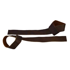 Cinturón de gimnasio Unisex de alta calidad, correas de elevación antideslizantes de cuero de vaca de primera calidad, logotipo personalizado, producto de seguridad cómodo para Fitness - Product Image 2