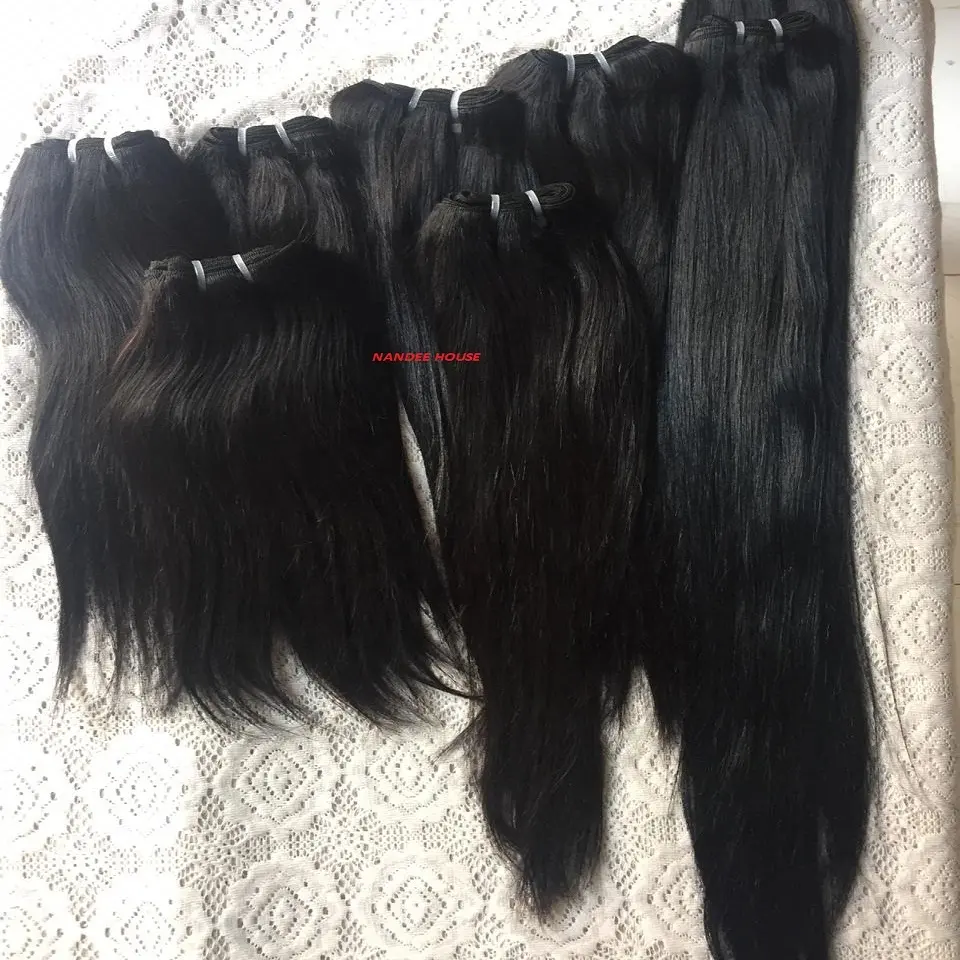 Nandee House cheveux bruts vierges donneuse unique cheveux indiens tirés d'usine qualité 100 cheveux humains vierges indiens naturels raides