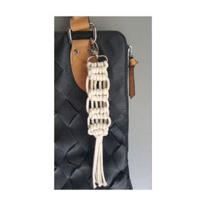 Porte-clés pour sac en coton macramé, porte-clés pour sac Dcore - Product Image 1