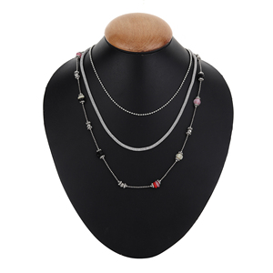 La mejor moda para mujer, collar chapado en oro de 18 quilates, cadena multicapa, flor rosa, colgante étnico Retro Mary, moneda, Perla de plata - Product Image 1