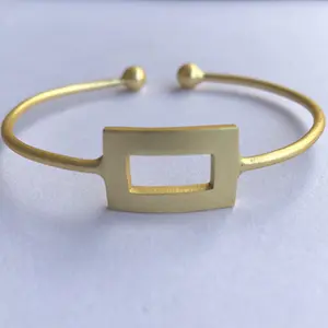 925 Sterling-Silber Gold mattierte Oberfläche Armreifen Armband vom Schmuckhersteller im Großhandel Händlerpreis Online-Schließgeschäfte