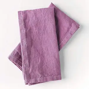 纯软浅紫色餐垫/鸡尾酒餐巾/纸巾亚麻