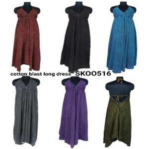 Robe traditionnelle en coton uni de style bohème indien pour femmes élégantes et tendance, robe décontractée à porter au quotidien 2022 - Product Image 1