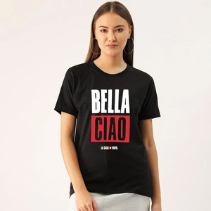 T-shirt pour femme à manches courtes, imprimé numérique, respirant, décontracté, été 2021, vente en gros personnalisée - Product Image 5