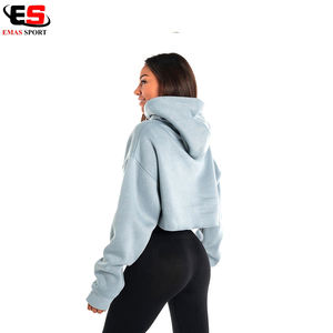 Sudadera con Capucha Corta Extra Grande para Mujer, Diseño Nuevo, Invierno, Poliéster/Algodón, Ecológica, Secado Rápido - Product Image 2