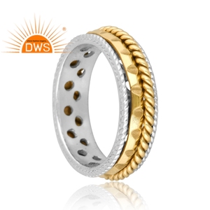 Bague spinner unisexe en argent sterling fin fait à la main bijoux en argent pour femme cadeau pour elle - Product Image 4