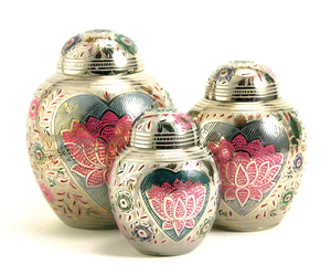 Suministros funerarios de cobre antiguo y oro, urna de cremación martillada, Brassworld, India - Product Image 5
