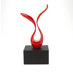 Urna de cremación artística infinity, suministros funerarios de aluminio, escultura, recuerdo de metal, barato, rojo/Negro, a la venta - Product Image 1