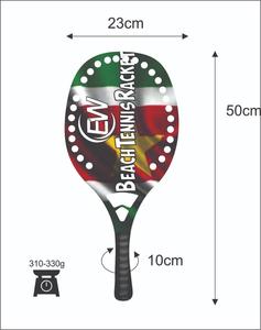 Raquettes de beach tennis sur mesure pour padel/spaddle, logos personnalisés, combinaisons de couleurs, poignée en fibre de carbone, face de 22 mm, poids 320-340 g - Product Image 4
