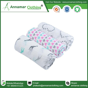 Algodón orgánico bebé muselina swaddle mantas envolturas proveedor muselina swaddle mantas algodón orgánico - Product Image 3