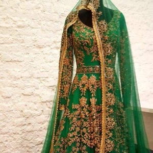 -Nuevo-Estilo. Indio/pakistaní hermosa-piso-Longitud. Vestidos en cristal cuentas de vidrio trabajo de la piedra para la boda = 2020 - Product Image 1