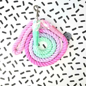 Colour Artistic Cotton Puppy Rope Collar Mermaid Ombre Rope <b>Lead</b> Dog Rope <b>Lead</b> With High Quality - Product Image 1