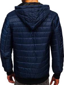 Blouson aviateur d'hiver à la mode pour hommes avec col montant coupe ajustée coupe-vent imperméable Offre Spéciale - Product Image 2