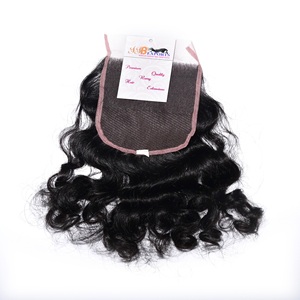 Cabello Humano 100% Virgen Brasileño Liso, Rizado, Ondulado, con Cierre Frontal de Encaje Suizo Transparente, Cabello Humano de Templo Indio - Product Image 2