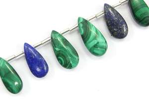 Joyería India hecha a mano, cuentas naturales de múltiples piedras preciosas de 16 piezas, piedra Briolette con forma de pera suave para diseños únicos - Product Image 4