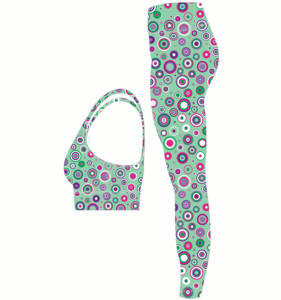 Ensemble de yoga et de sport pour femmes en 2 pièces, extensible dans les quatre sens, respirant, séchage rapide, anti-UV, en spandex/polyester, soutien-gorge de sport, taille haute, cycliste - Product Image 3