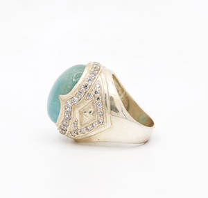 Anillo de Plata de Ley 925 con gema aguamarina Natural, joyería fina hecha a mano, para mujeres - Product Image 4