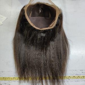 Indian Raw pour Lace Frontal Wigs Kinky Straight 13X6 Closure Set Frontal avec partie centrale fabriquée à partir de cheveux indiens humains - Product Image 6