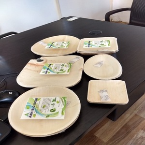 Vaisselle en feuille de palmier Areca de qualité supérieure naturelle 100% bols et assiettes écologiques avec motif végétal gravé complexe - Product Image 4
