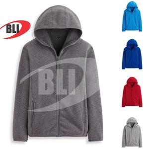 Sweats à capuche zippés pour hommes 100% polyester polaire écologique respirant logo personnalisé pull à capuche d'hiver de marque pour unisexe - Product Image 1