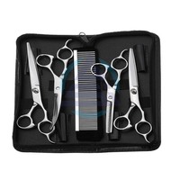 Ciseaux pour salon de coiffure, kit de ciseaux pour coiffeur professionnels, de qualité supérieure, 5 pièces, vente en gros