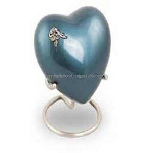 Mini urna funeraria de recuerdo en forma de corazón de estilo europeo, soporte de Metal en Color negro, logotipo personalizable para Memorial de cenizas para adultos - Product Image 5