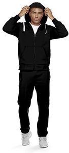 ชุดวอร์มผ้าแบบมีฮู้ดผ้าหนาเฮฟวี่เวทสำหรับผู้ชาย,ชุดวอร์มแบบดึงเชือกสองชิ้นไม่มีรอยยับ - Product Image 3