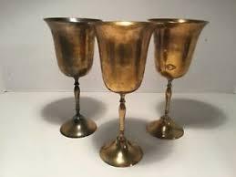Rustic Finish Brass <b>Wine</b> <b>Goblet</b> Engraved Handmade Chalice Vintage Metal Drinking Cup Decorative Barware Wedding Table Piece - Product Image 4