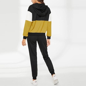 Conjunto deportivo de mujer con franjas laterales con logotipo personalizado OEM, chándal de mujer, traje de jogging de forro polar, pantalones de jogging, conjunto deportivo. - Product Image 4