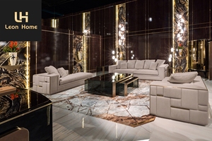 Bộ ghế sofa da thật cao cấp, kiểu dáng hoàng gia, sang trọng, dành cho phòng khách, biệt thự, hiện đại - Product Image 5