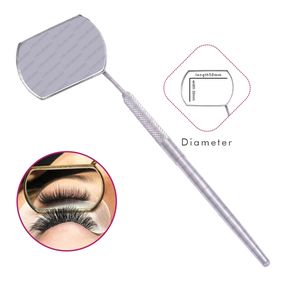 Espejo de forma Rectangular y redonda para extensión de pestañas, con espejo de acero inoxidable (mano izquierda), Etiqueta Privada - Product Image 1