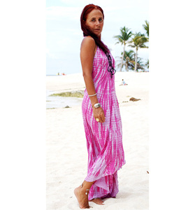 เดรสสปาเก็ตตี้มัดย้อมสำหรับผู้หญิงสุดฮิตสุดอินเทรนด์ชุดชายหาดแสนสนุกสำหรับฤดูร้อน - Product Image 2