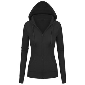 OEMWomen Active Thermal Zip Up <b>Lightweight</b> <b>Hoodie</b> Casual Warm Up Jacket with Kangaroo Side Pockets - Product Image 1