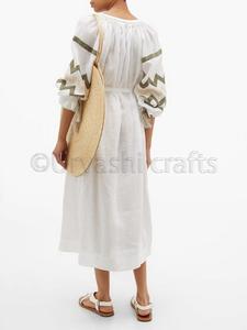 เครื่องแต่งกายฤดูหนาวสวยแฟชั่นสไตล์ทันสมัยยูเครนปักชุดแขนยาวชุดลำลองสตรียาว - Product Image 4