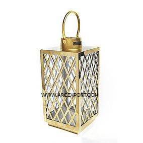 Linterna iluminadora Creative Metal White Power Coated Lantern Diseñador moderno Home Garden Linterna decorativa para los más vendidos - Product Image 4