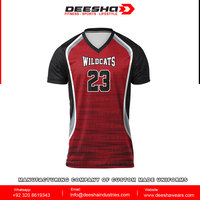 Jersey Voli Unisex Custom Print 100% Poliester Cepat Kering dan Bernapas, Desain Seragam Olahraga untuk Pemain Voli