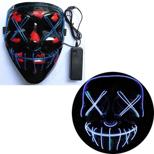 Máscara <span class=keywords><strong>de</strong></span> purga para fiesta <span class=keywords><strong>de</strong></span> DJ, disfraz <span class=keywords><strong>de</strong></span> elección, máscara iluminada que brilla en <span class=keywords><strong>la</strong></span> oscuridad, 20 colores a elegir, máscara personalizada para Halloween - Product Image 6