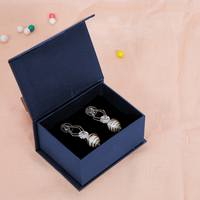 Boîte à boucles d'oreilles écologique avec logo personnalisé, emballage de bijoux, en carton et de velours, haute qualité, pièces