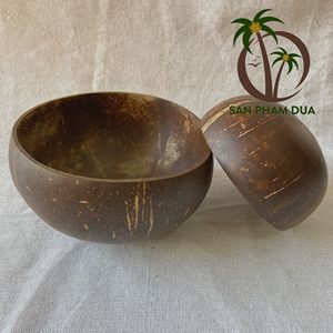 Bol en coque de noix de coco avec cuillère en bois, prix d'usine, image réelle, fabrication en gros, logo personnalisé, bol en noix de coco pour salade, acai - Product Image 3