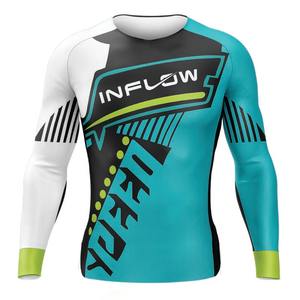 Couleurs et tailles personnalisées en gros Imprimé numérique MMA/BJJ/Surfing Rash Guards pour hommes-Polyester/Spandex Fabric - Product Image 6