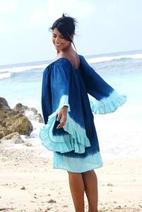 New Boho Elegant Short Maxi Dress Off-Shoulder Floral Pattern for Beach Party Eco-Friendly Washable Natural Waistline Breathable - Product Image 4