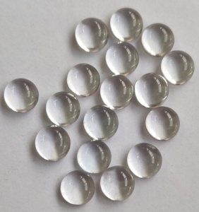Cabujones de topacio blanco Natural, cabujones redondos de 2mm a 8mm, de alta calidad - Product Image 2