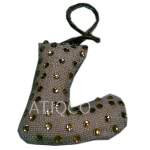 Atiqco Modern Style Jute Glass Beads Medium Christmas <b>Tree</b> Ornaments Attractive X-Mas Hanging Decor - Product Image 4