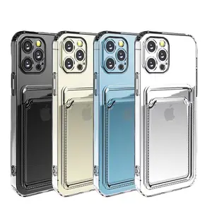 Funda de teléfono móvil a prueba de golpes, funda transparente de TPU para tarjeta, para Iphone 13 12 Pro Max Mini