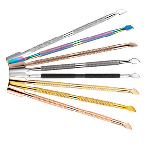 Outil de manucure en acier inoxydable pour poussoir à cuticules, fourchette, élimination des peaux mortes, nettoyage des ongles et application de vernis à ongles - Product Image 6